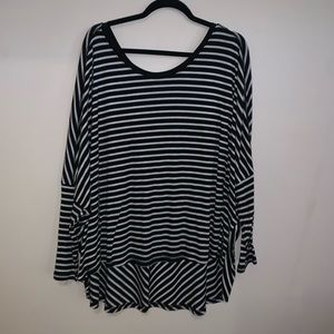 Old Navy Black and White Striped Top